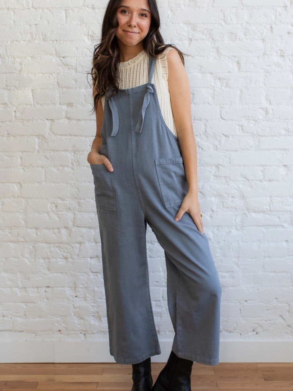 Miou Muse Jordy Wide Leg Jumper Overalls | Size Medium